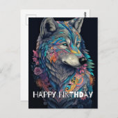 Carte d'anniversaire Joyeux Anniversaire Illustrat (Devant / Derrière)