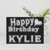Carte d'anniversaire Joyeux Anniversaire Kylie ave (Debout devant)