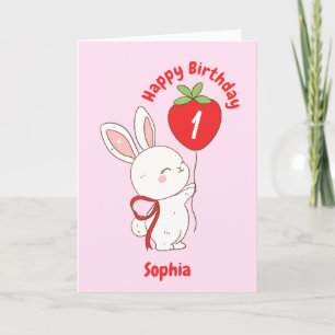 Carte d'anniversaire Joyeux Anniversaire Lapin Fra