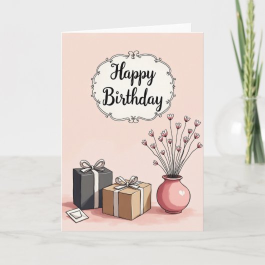 Carte d'anniversaire Joyeux Défilement (Devant)