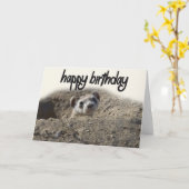 Carte d'anniversaire joyeux Ferret (Fleur jaune)