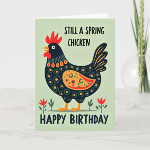 Carte d'anniversaire Joyeux Folk Bird