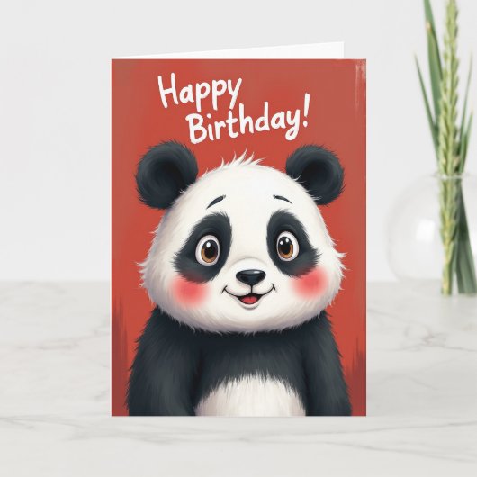 Carte d'anniversaire Joyeux Panda (Devant)