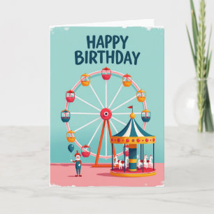 Carte d'anniversaire Joyeux Parc