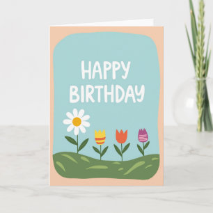 Carte d'anniversaire Joyeux Paysage