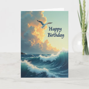 Carte d'anniversaire Joyeux Paysage Marin
