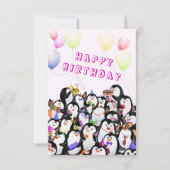 Carte d'anniversaire Joyeux Pingouin - Personnalis (Dos)