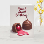 Carte d'anniversaire Joyeux Traitement (Fleur jaune)