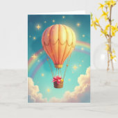 Carte d'anniversaire Joyeux Vol (Fleur jaune)