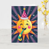 Carte d'anniversaire Jubilant Orb (Fleur jaune)