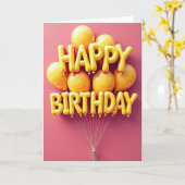 Carte d'anniversaire Jubilant Star (Fleur jaune)