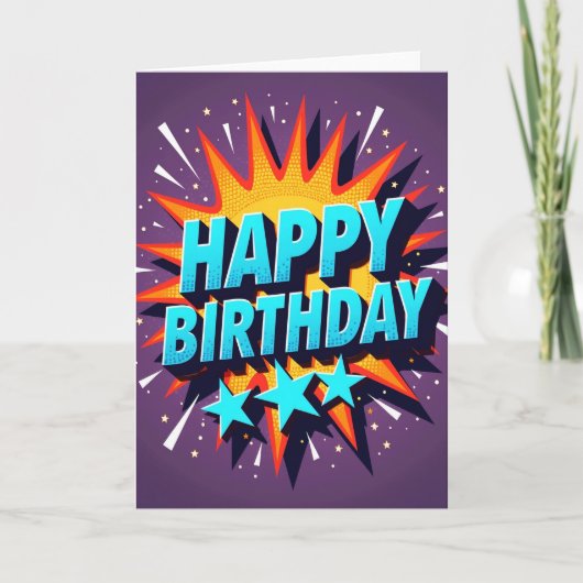 Carte d'anniversaire Jubilant Starburst (Devant)