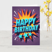 Carte d'anniversaire Jubilant Starburst (Fleur jaune)