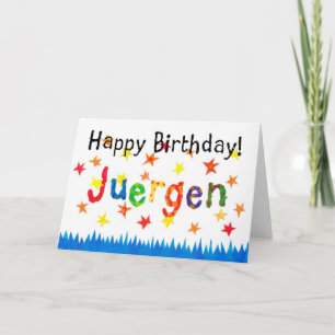 Carte d'anniversaire "Juergen"