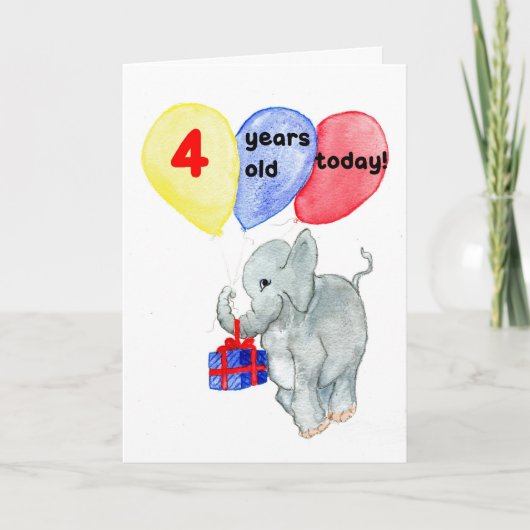 Carte d'anniversaire 'Jumbo' 4e (Devant)