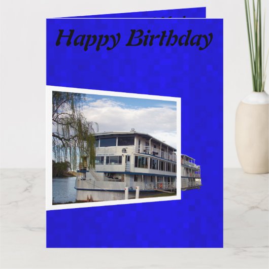 Carte d'anniversaire Jumbo Paddle Steamer, (Devant)