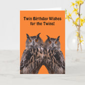 Carte d'anniversaire jumeaux (Fleur jaune)