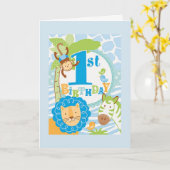 Carte d'anniversaire Jungle First (Fleur jaune)