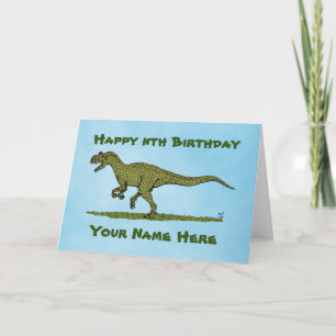 Carte d'anniversaire Jurassic Dinosaur Allosaurus