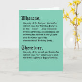 Carte d'anniversaire juridique de contrat (Fleur jaune)