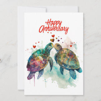 Carte d'anniversaire JW avec des tortues sucrées