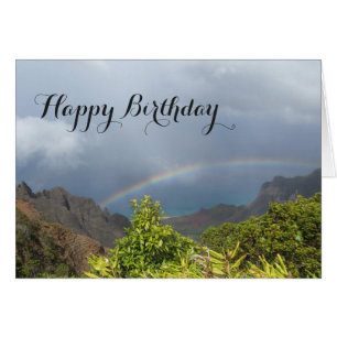 Carte d'anniversaire Kalalau Rainbow