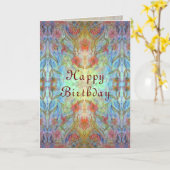 Carte d'anniversaire Kaleidoscope (Fleur jaune)