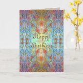Carte d'anniversaire Kaleidoscope (Fleur jaune)