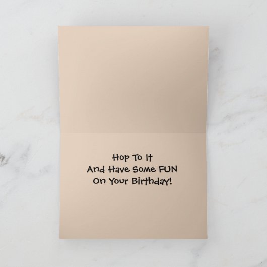 Carte d'anniversaire Kangaroo couché (Intérieur)