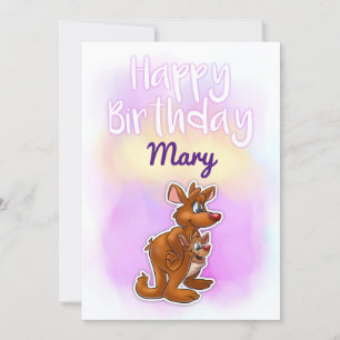 Carte d'anniversaire kangourou