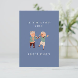 Carte d'anniversaire Karaoke