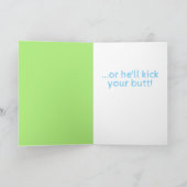 Carte d'anniversaire Karate Kat te bottera les fes (Intérieur)