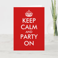 Carte d'anniversaire Keep calm | Design personnali