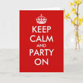 Carte d'anniversaire Keep calm | Design personnali (Fleur jaune)
