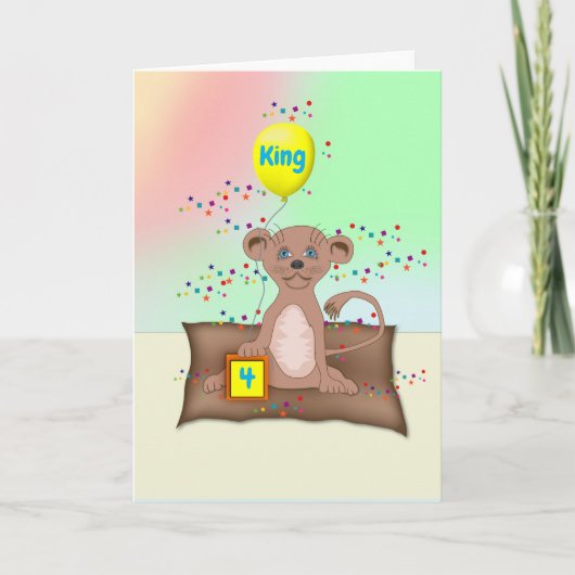 Carte d'anniversaire King Cub (Devant)