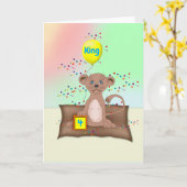 Carte d'anniversaire King Cub (Fleur jaune)