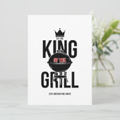 Carte d'anniversaire King Of The Grill Fête des pè (Debout devant)