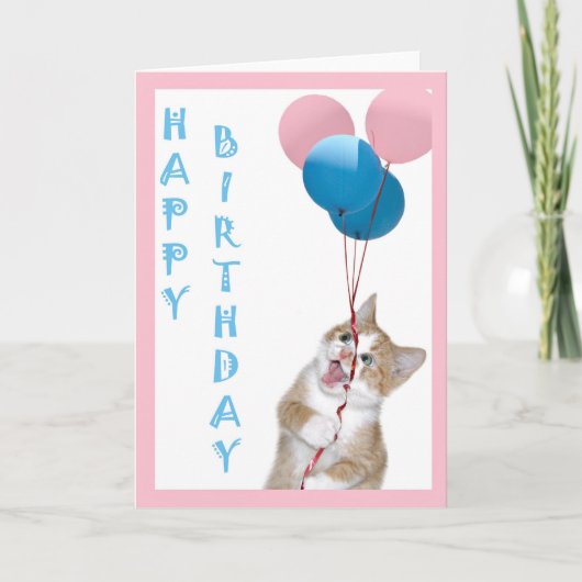 Carte d'anniversaire Kitten (Devant)