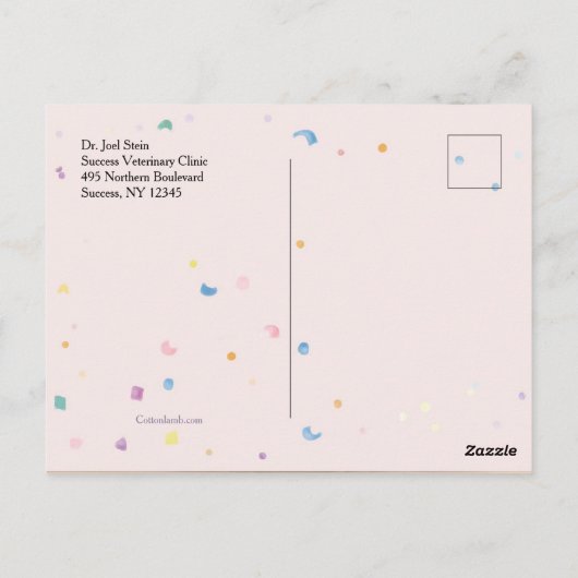 Carte d'anniversaire Kitty (Dos)