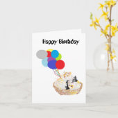 Carte d'anniversaire : Kitty-Love (Fleur jaune)