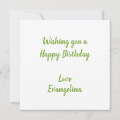Carte d'anniversaire Kiwi (Dos)