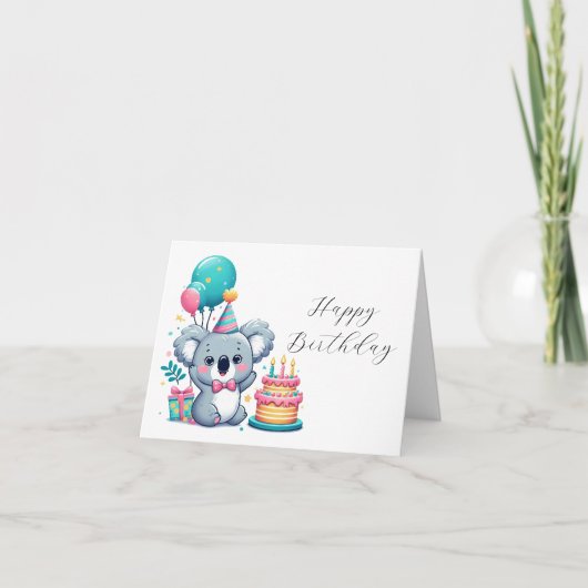 Carte d'anniversaire Koala (Devant)