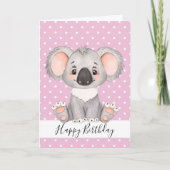 carte d'anniversaire Koala (Devant)