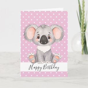 carte d'anniversaire Koala
