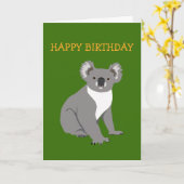 Carte d'anniversaire Koala (Fleur jaune)