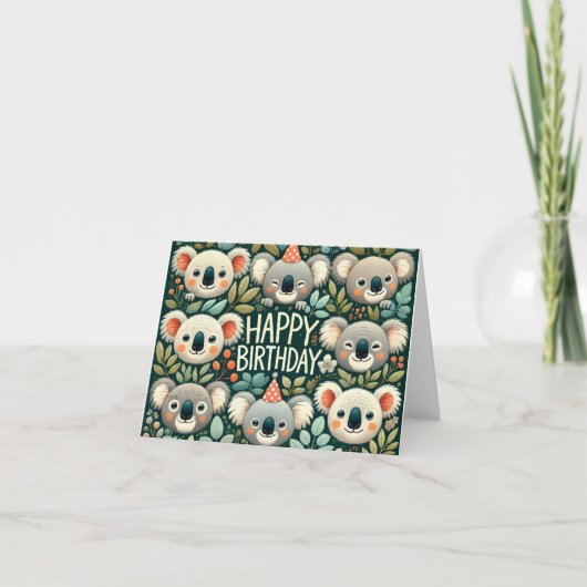 Carte d'anniversaire Koala (Devant)