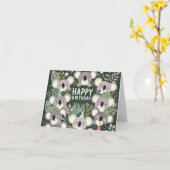 Carte d'anniversaire Koala Green (Fleur jaune)
