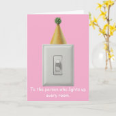 Carte d'anniversaire la plus brillante (Fleur jaune)