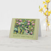 Carte d'anniversaire la plus heureuse de Pretty Cl (Fleur jaune)