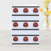 Carte d'anniversaire Lady Bug (Fleur jaune)